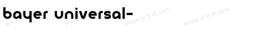 Bayer universal字体转换